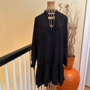 Vacante The label black button down dress
